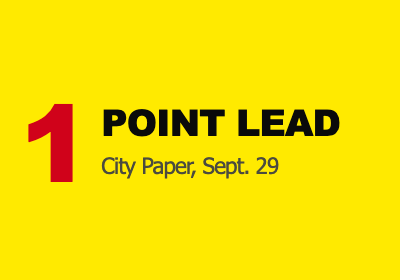 1-point lead, Charleston City Paper Sept. 29